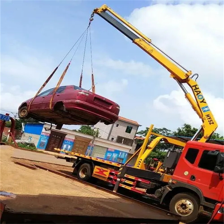 石棉吊车救援小汽车怎么吊